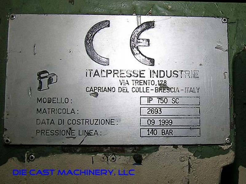 Picture of Italpresse IP-750 SC Horizontal Cold Chamber Aluminum High Pressure Die Casting Machine For_Sale DCMP-1889