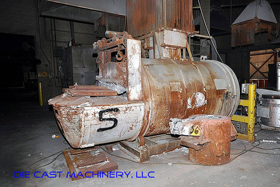 Used Warwick WBT60 1600 pounds Tilting Barrel Aluminum Melt Furnace