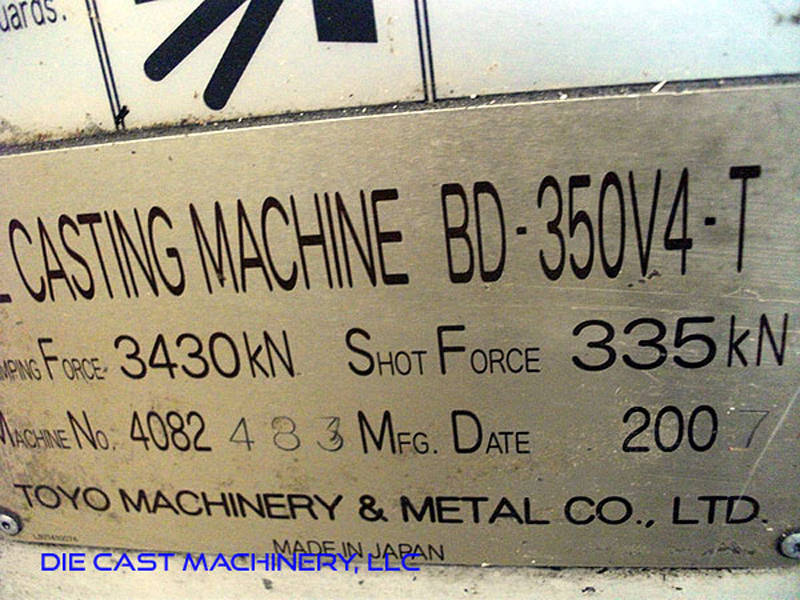 Detailed Pictures of Toyo Machinery Cold Chamber Die Casting Machine DCMP-2898