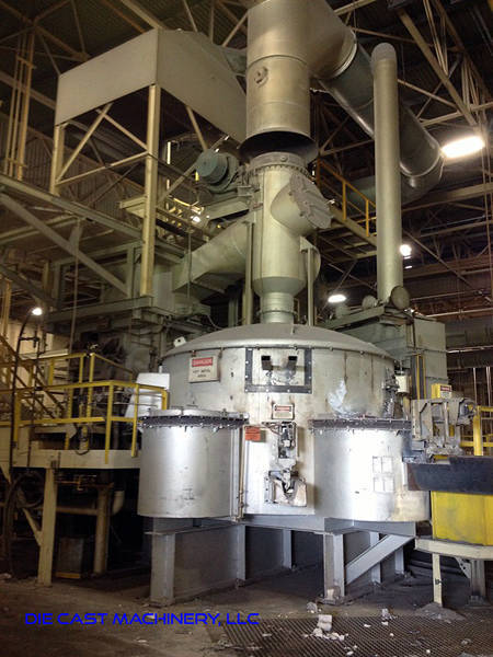 Picture of Modern Equipment MJM AL-8000 Stack (tower/shaft) Type Stationary Aluminum Melting and Holding Furnace For_Sale DCMP-3099