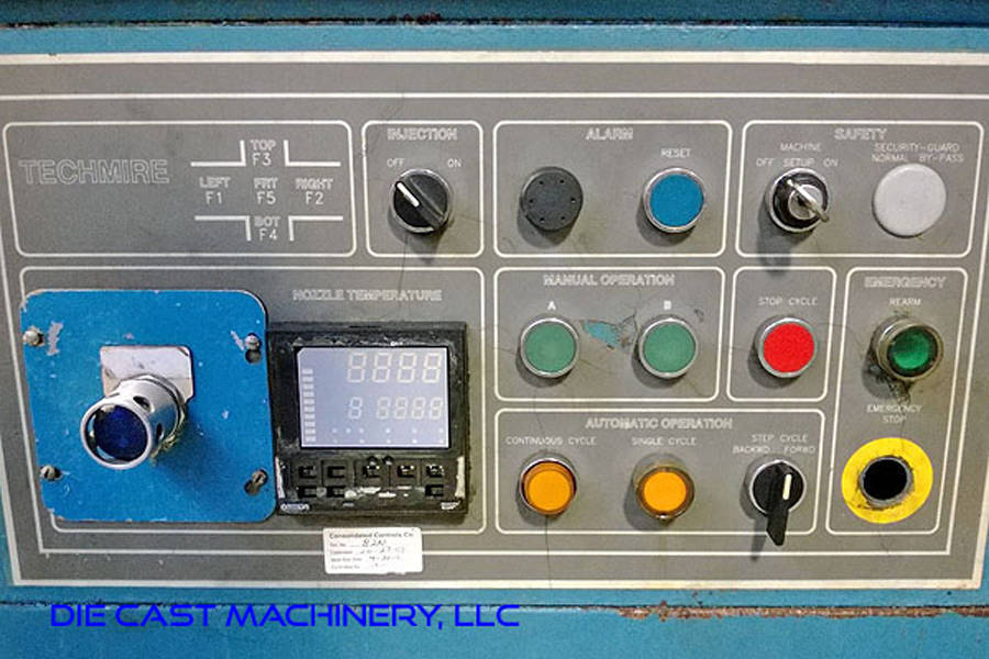 Image of Techmire Model 66ZNT (6x6) Multi-slide Hot Chamber Miniature Die Cast Machine For_Sale DCM-3151
