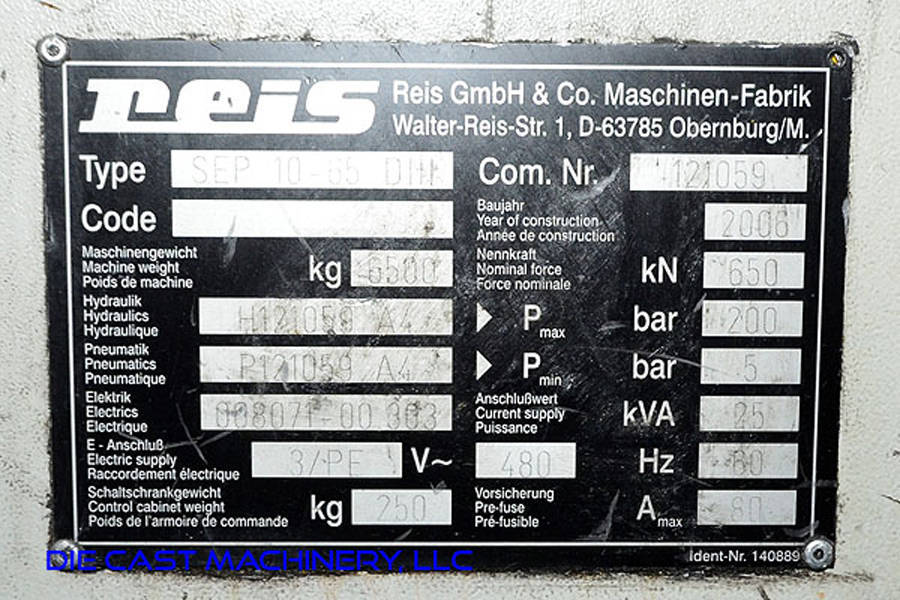 Image of Reis Trim Press Model SEP 10-65 D111  For_Sale DCM-3187