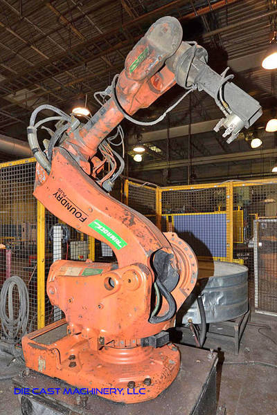 Picture of ABB Six Axis Foundry Rated Industrial Robot with Extractor Package/Gripper for Extracting Die Castings DCMP-3191