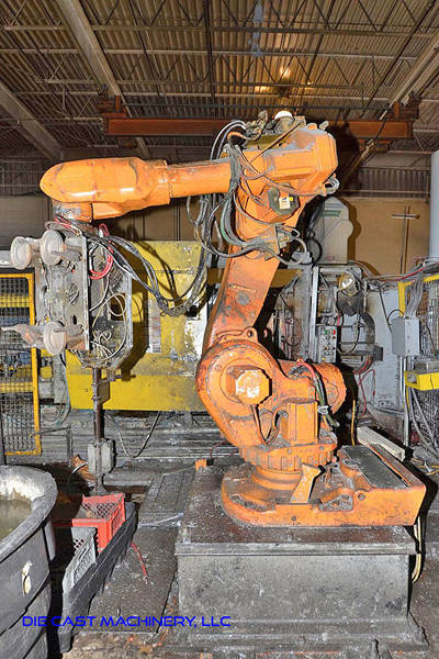 Picture of ABB Six Axis Foundry Rated Industrial Robot with Extractor Package/Gripper for Extracting Die Castings DCMP-3224