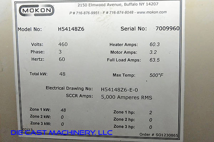 Picture of Mokon Model H54148Z6 Single Zone Hot Oil Heater Unit For_Sale DCM-3248