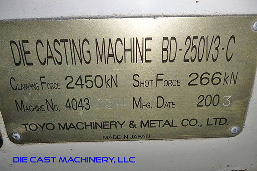 Picture of Toyo Machinery Horizontal Cold Chamber Aluminum High Pressure Die Casting Machine DCMP-3285
