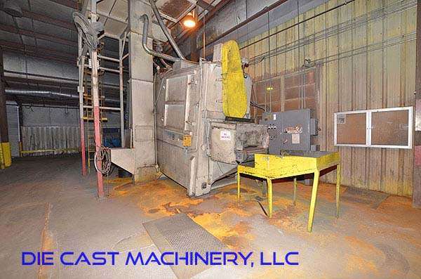Detailed Pictures of Wheelabrator 3-Wheel Flow Through Shot Blast Machine DCMP-3399