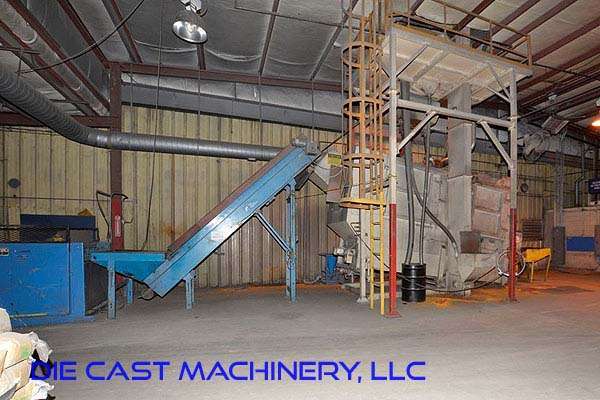 Detailed Pictures of Wheelabrator 3-Wheel Flow Through Shot Blast Machine DCMP-3399