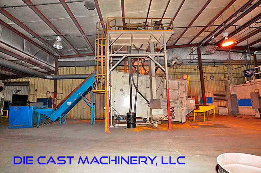 Detailed Pictures of Wheelabrator 3-Wheel Flow Through Shot Blast Machine DCMP-3399