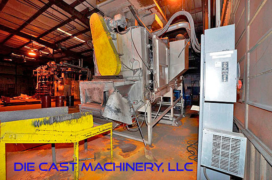 Detailed Pictures of Wheelabrator 3-Wheel Flow Through Shot Blast Machine DCMP-3399