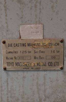 Picture of Toyo Machinery Horizontal Cold Chamber Aluminum High Pressure Die Casting Machine DCMP-3616