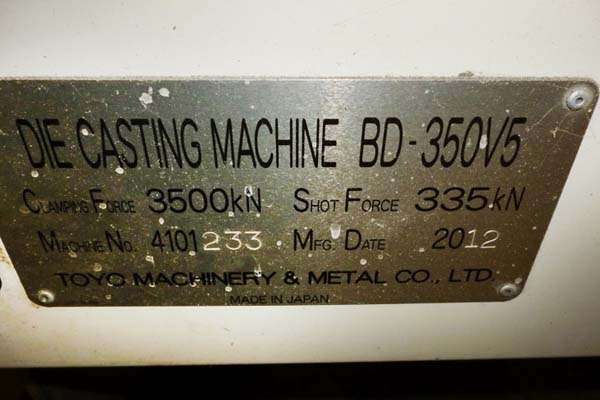 Detailed Pictures of Toyo Machinery Cold Chamber Die Casting Machine DCMP-3707