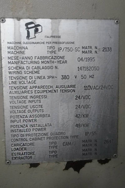 Detailed Pictures of Italpresse Cold Chamber Die Casting Machine DCMP-3734