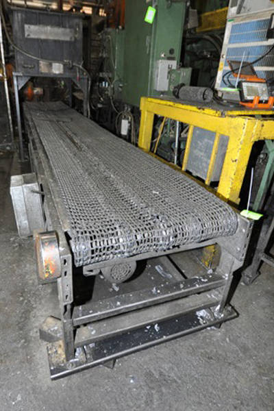 Picture of Rimrock Mesh Belt Type Indexing Parts Conveyor with Water Quench Tank for Die Cast and Foundry Applications DCMP-3878