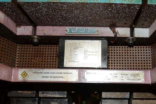 Image of Reis Trim Press Model SEP 10-65 D111 Three Column (Post) Vertical Hydraulic Die Casting Trim Press For_Sale DCM-3962