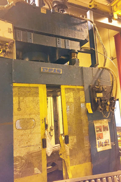 Detailed Pictures of Reis Trim Press Three Column (Post) Vertical Hydraulic Die Casting Trim Press DCMP-3962