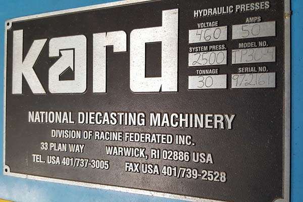 Detailed Pictures of Kard Trim Press Vertical Die Cast Trimming Press DCMP-3964