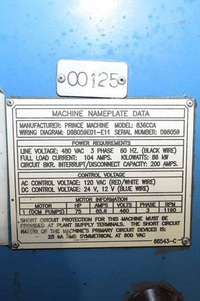Detailed Pictures of Prince Cold Chamber Die Casting Machine DCMP-4046 Detailed Pictures of Prince Cold Chamber Die Casting Machine DCMP-4046