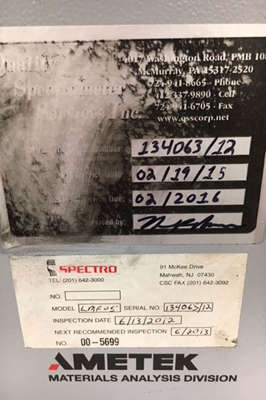 Picture of Spectro Analytical Model LMF05 Metal Analytic Mass Spectrometer For_Sale DCM-4061