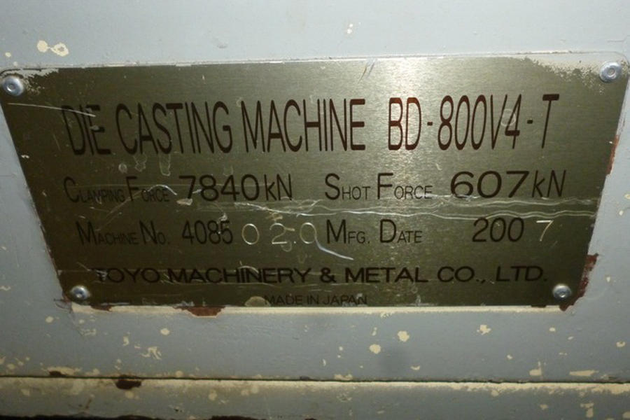 Detailed Pictures of Toyo Machinery Cold Chamber Die Casting Machine DCMP-4132