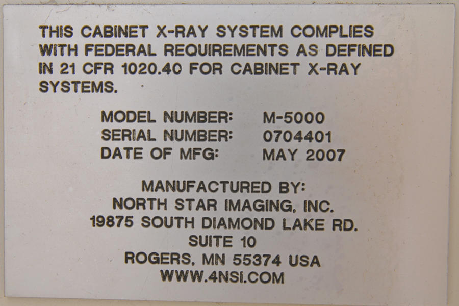 Detailed Pictures of North Star Imaging Real Time Industrial X-ray DCMP-4164