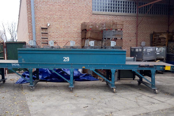 Picture of New London Engineering 720-T1-HSB Metal Chain Plate Conveyor Belt with Forced Air Cooling Fans and Tunnel for Die Cast and Foundry Applications For_Sale DCMP-4260