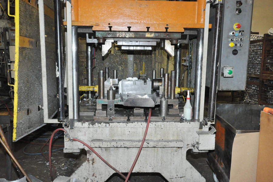 Picture of Parker Hannifin Upgraded with Metal Mechanics Hydraulic Package Model PH-40 Vertical Die Cast Trimming Press For_Sale DCM-4293