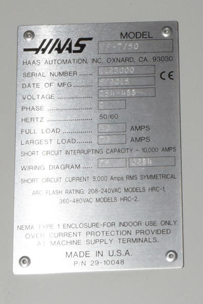 Detailed Pictures of Haas 4 Axis CNC Vertical Machining Centers DCMP-4399