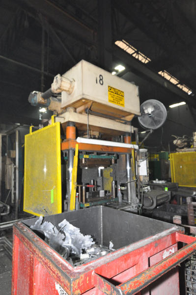Image of Four Column (Post) Vertical Hydraulic Die Casting Trim Press For_Sale DCM-4513