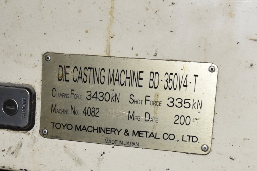 Picture of Toyo Machinery BD-350V4 Horizontal Cold Chamber Aluminum High Pressure Die Casting Machine For_Sale DCMP-4662