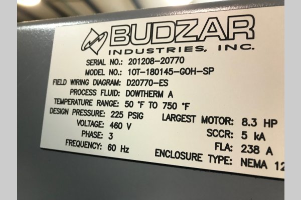 Detailed Pictures of Budzar Industries Single Zone Hot Oil Heater Unit DCMP-4766