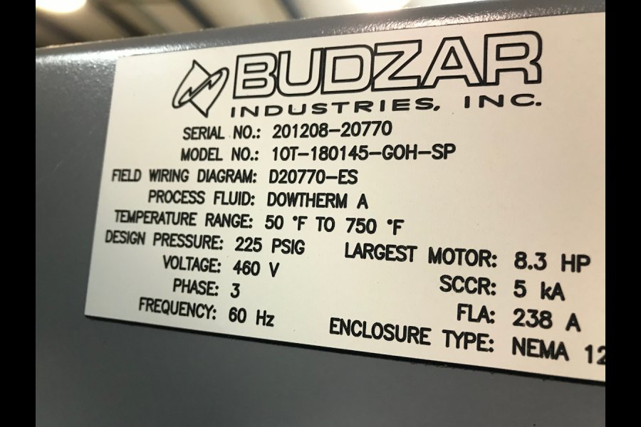 Detailed Pictures of Budzar Industries Single Zone Hot Oil Heater Unit DCMP-4766
