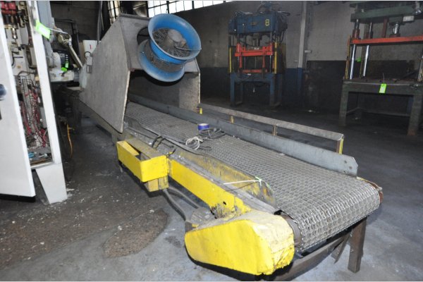 Picture of PDC  Metal Chain Plate Conveyor Belt with Forced Air Cooling Fans and Tunnel for Die Cast and Foundry Applications For_Sale DCMP-4840