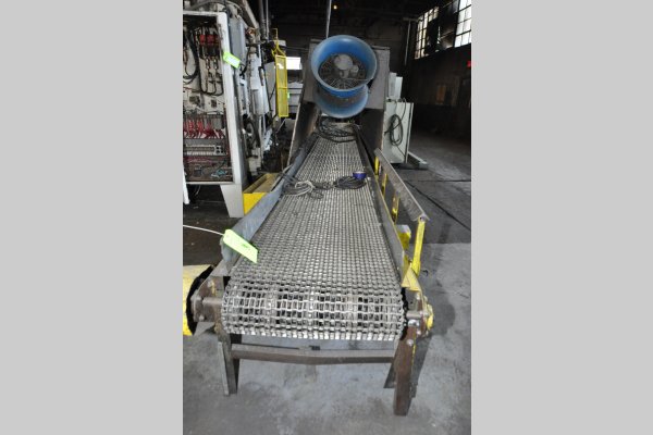 Picture of PDC  Metal Chain Plate Conveyor Belt with Forced Air Cooling Fans and Tunnel for Die Cast and Foundry Applications For_Sale DCMP-4840 Picture of PDC Model  Metal Chain Plate Conveyor Belt For_Sale DCM-4840