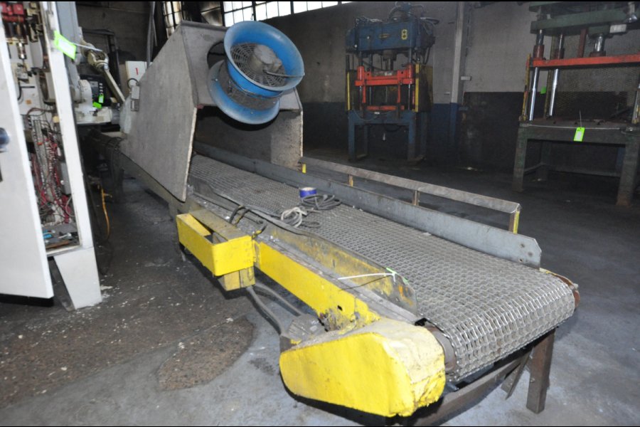 Picture of PDC  Metal Chain Plate Conveyor Belt with Forced Air Cooling Fans and Tunnel for Die Cast and Foundry Applications For_Sale DCMP-4840