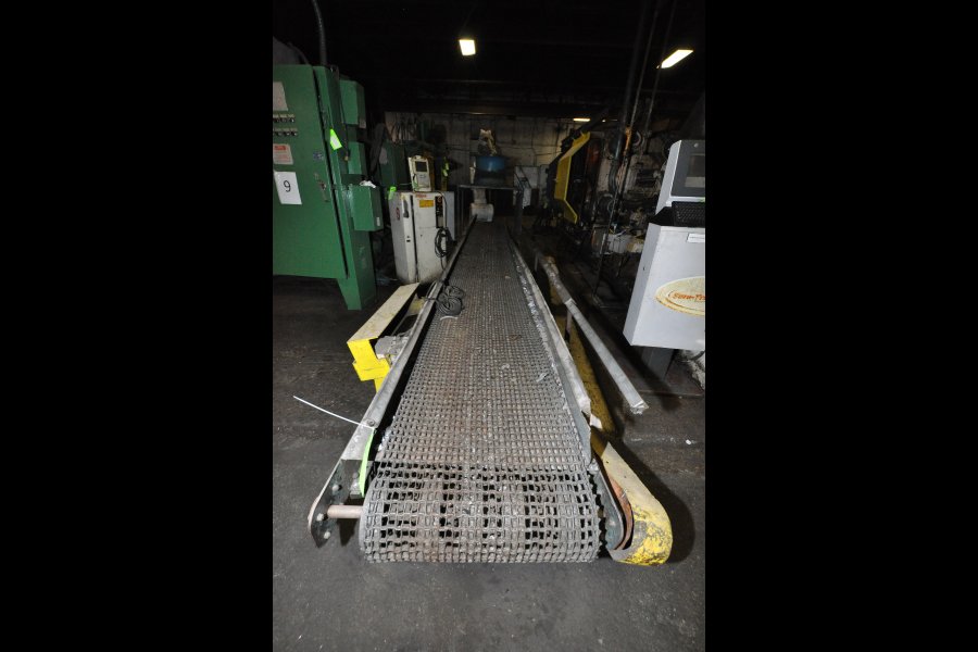 Picture of PDC Metal Chain Plate Conveyor Belt with Forced Air Cooling Fans and Tunnel for Die Cast and Foundry Applications DCMP-4846
