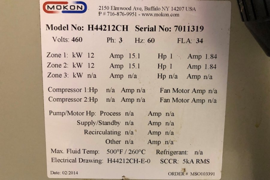 Picture of Mokon H44212CH Dual (two) Zone Portable Hot Oil Process Heater Temperature Control Unit with Cooling Water Circuit For_Sale DCMP-4872