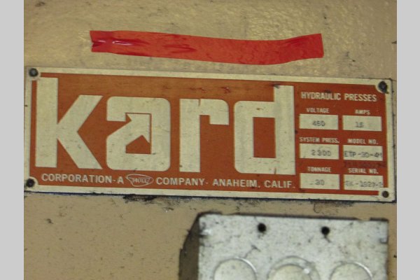 Detailed Pictures of Kard Trim Press Vertical Die Cast Trimming Press DCMP-4931