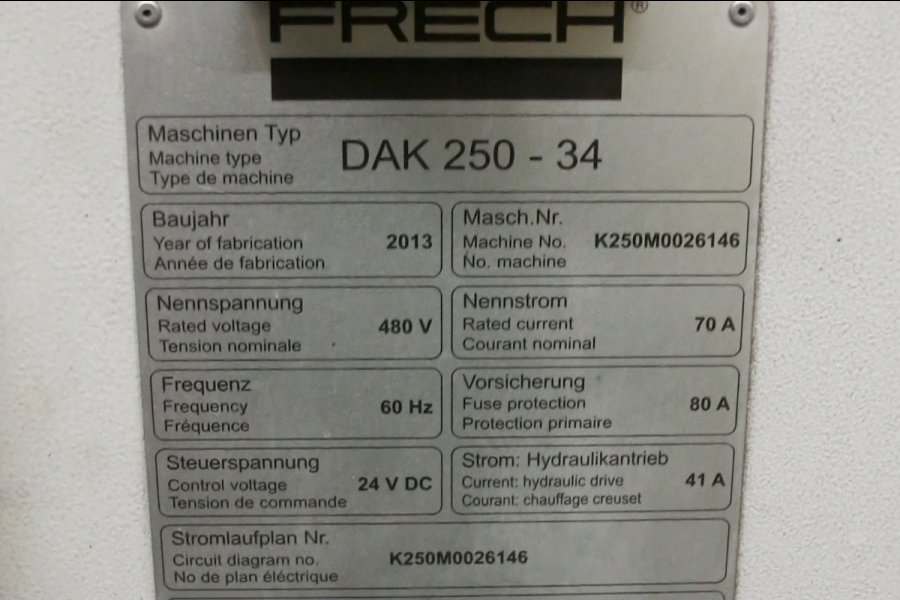 Detailed Pictures of Frech Cold Chamber Die Casting Machine DCMP-4985 Detailed Pictures of Frech Cold Chamber Die Casting Machine DCMP-4985