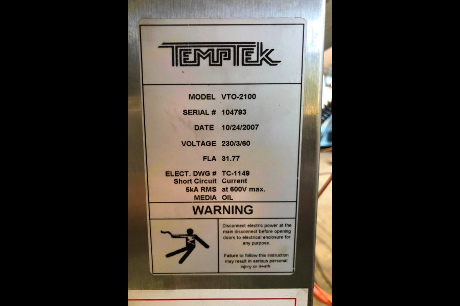 Detailed Pictures of Temptek Single Zone Hot Oil Heater Unit DCMP-5041