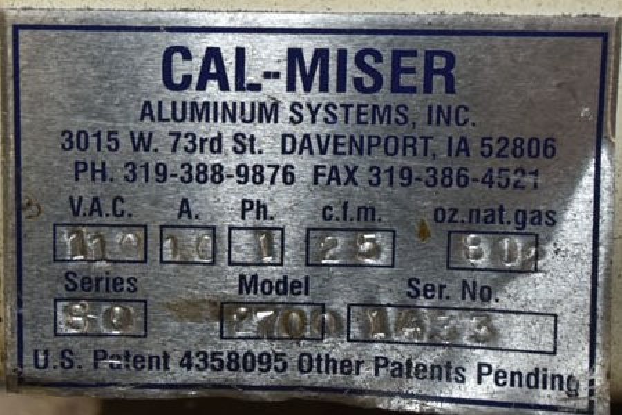 Picture of Cal-Miser SO 2700 Low Energy High Efficiency Natural Gas Heated Aluminum Holding Furnace For_Sale DCMP-5135