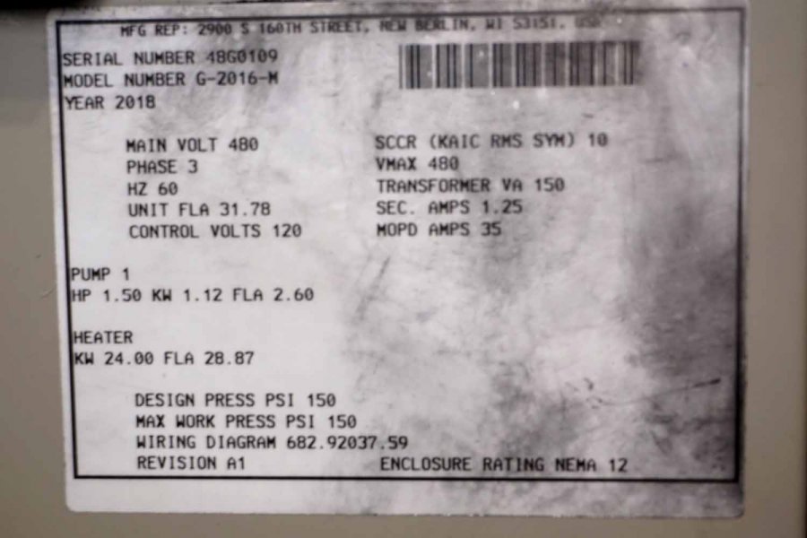 Detailed Pictures of Sterlco Single Zone Hot Oil Heater Unit DCMP-5283