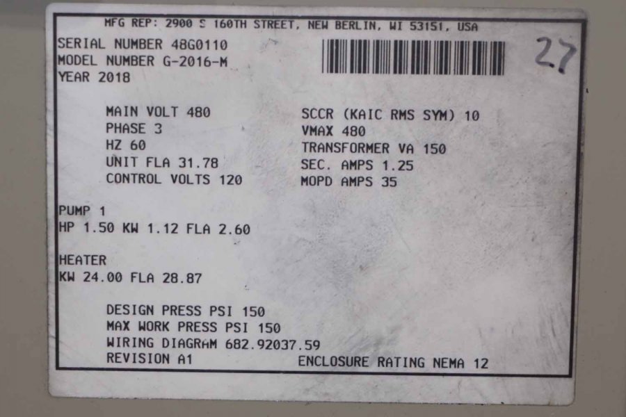 Detailed Pictures of Sterlco Single Zone Hot Oil Heater Unit DCMP-5284 Detailed Pictures of Sterlco Single Zone Hot Oil Heater Unit DCMP-5284