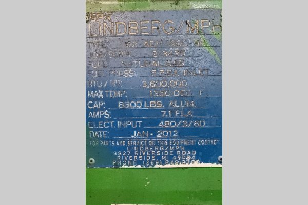 Detailed Pictures of Lindberg MPH Dry Hearth Natural Gas Fired Aluminum Melting Furnace DCMP-5376 Detailed Pictures of Lindberg MPH Dry Hearth Natural Gas Fired Aluminum Melting Furnace DCMP-5376