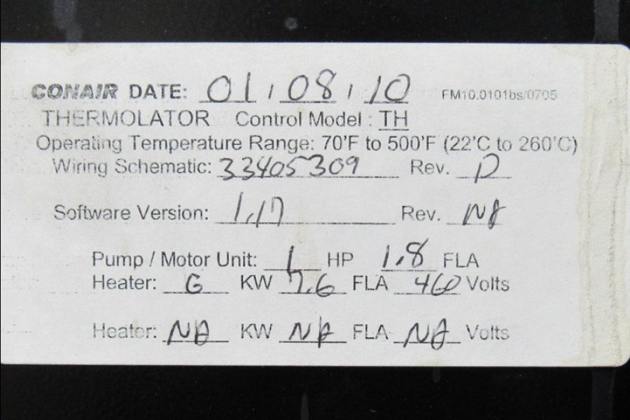 Detailed Pictures of Conair Hot Oil Heater unit with Cooling Circuit DCMP-5493 Detailed Pictures of Conair Hot Oil Heater unit with Cooling Circuit DCMP-5493