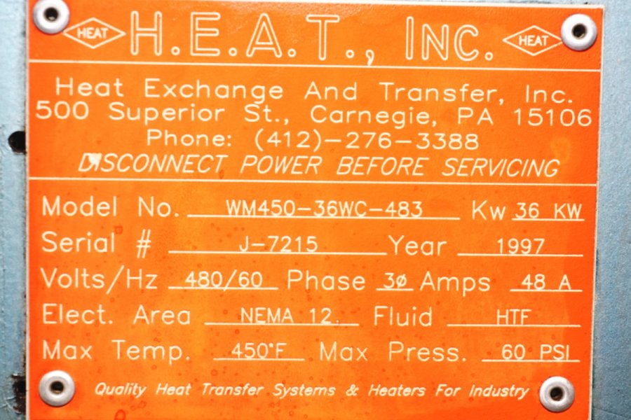 Detailed Pictures of HEAT Heat Exchange And Transfer Hot Oil Heater unit with Cooling Circuit DCMP-5570 Detailed Pictures of HEAT Heat Exchange And Transfer Hot Oil Heater unit with Cooling Circuit DCMP-5570