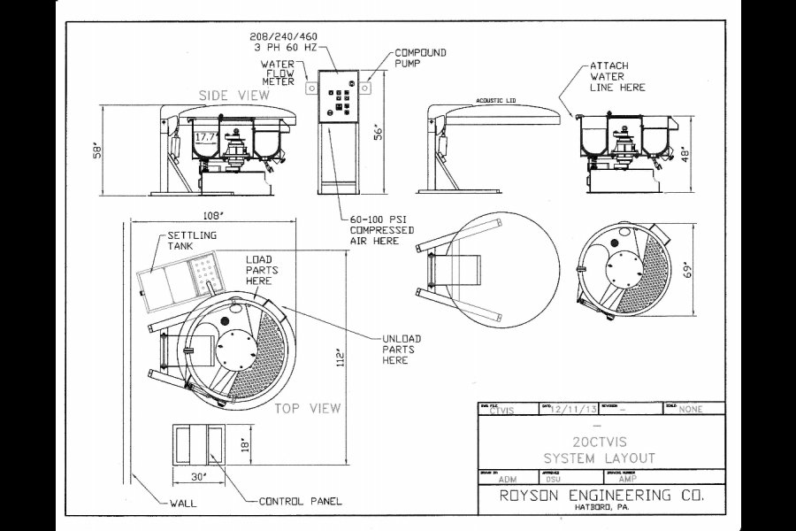 Detailed Pictures of Royson Engineering Vibratory Bowl Finishing Machine DCMP-5598