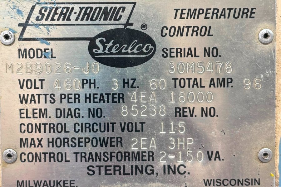 Image of Sterlco Model M2B9026-JO Dual Zone Hot Oil Heater Unit For_Sale DCM-5646 Image of Dual (two) Zone Portable Hot Oil Process Heater Temperature Control Unit For_Sale DCM-5646