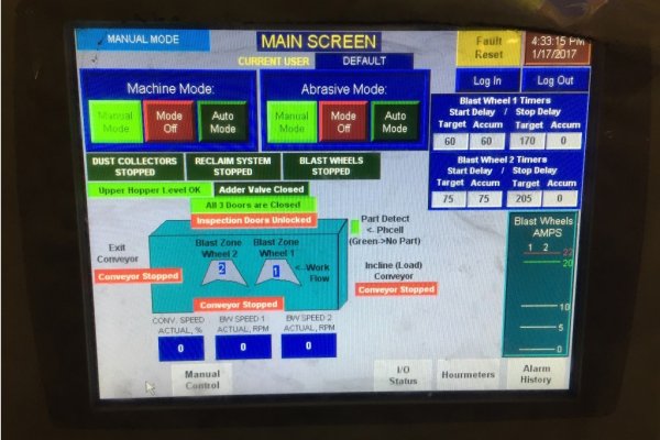 Detailed Pictures of Rosler Rubber Belt Tumble Shot Blast Machine DCMP-5647