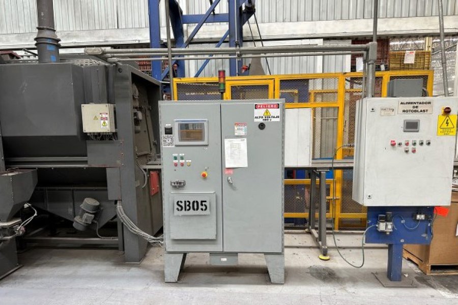 Detailed Pictures of Rosler Rubber Belt Tumble Shot Blast Machine DCMP-5647